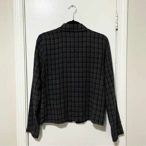 Vtg 90s Eileen Fisher S Linen Silk Blend Top - Picture 4 of 7